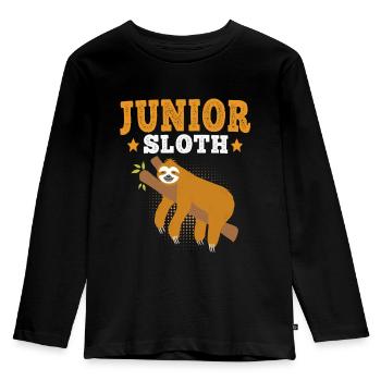 Progéniture Paresseux Je vais dormir paresseux Paresseux - T-shirt manches longues Premium Enfant - noir - Devant - AI Model Kid Male (0cm)