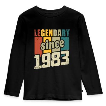 40 years old Legendary since 1983 40th birthday - Kids' Premium Longsleeve Shirt - black - Front - AI Model Kid Male (0cm)