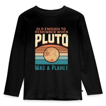 Les planètes du système solaire assez vieilles pour la science de Pluton - T-shirt manches longues Premium Enfant - noir - Devant - AI Model Kid Male (0cm)
