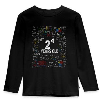 Deux à la puissance de quatre = 16 ans - Mathématiques - T-shirt manches longues Premium Enfant - noir - Devant - AI Model Kid Male (0cm)