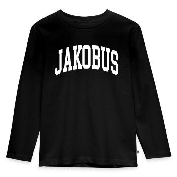 James - Kids' Premium Longsleeve Shirt - black - Front - AI Model Kid Male (0cm)