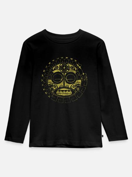 Tiki Harmonie - Kinder Premium Bio Langarmshirt - Schwarz
