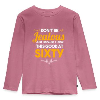 Cadeau de célébration du 60 e anniversaire Ne soyez pas jaloux - T-shirt manches longues Premium Enfant - mauve - Devant - AI Model Kid Female (0cm)