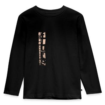Flûte à vent Instrument Musical Musiciens Musique - T-shirt manches longues Premium Enfant - noir - Devant - AI Model Kid Male (0cm)