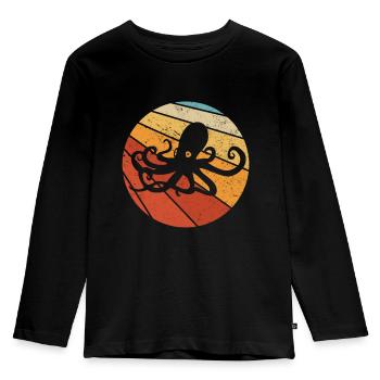 Octopus octopus gift idea - Kids' Premium Longsleeve Shirt - black - Front - AI Model Kid Male (0cm)