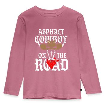 Conducteur de camion routier Camionneur asphalte Cowboy sur - T-shirt manches longues Premium Enfant - mauve - Devant - AI Model Kid Female (0cm)