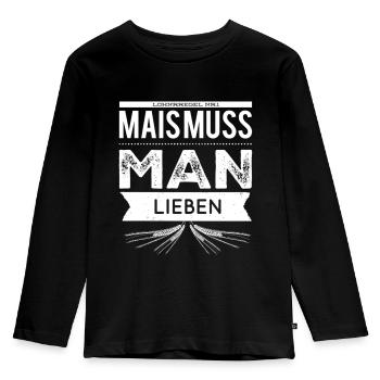 Il faut aimer le maïs - T-shirt manches longues Premium Enfant - noir - Devant - AI Model Kid Male (0cm)