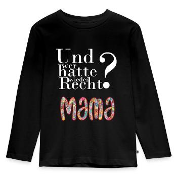 Mama is always right - Kids' Premium Longsleeve Shirt - black - Front - AI Model Kid Male (0cm)