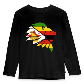 Zimbabwe drapeau Zimbabwe Harare Chewa cadeau - T-shirt manches longues Premium Enfant - noir - Devant - AI Model Kid Male (0cm)