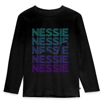 Loch Ness Monster Nessie Cryptozoologie - T-shirt manches longues Premium Enfant - noir - Devant - AI Model Kid Male (0cm)