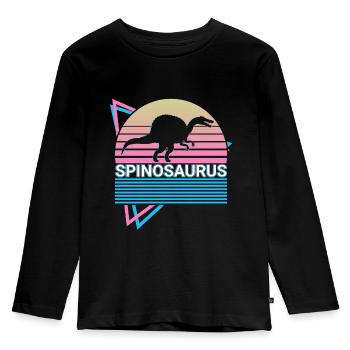 Spinosaurus Dinosaur Retro - Kids' Premium Longsleeve Shirt - black - Front - AI Model Kid Male (0cm)