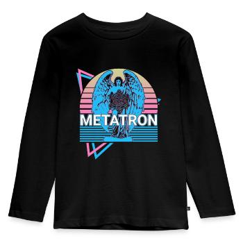 Métatron Archange Rétro - T-shirt manches longues Premium Enfant - noir - Devant - AI Model Kid Male (0cm)