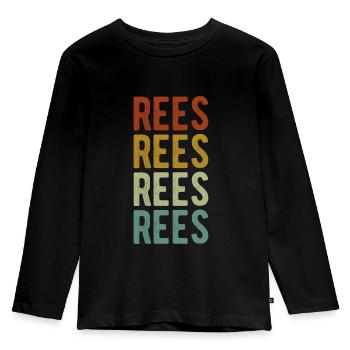 Rees Town Rétro Vintage - T-shirt manches longues Premium Enfant - noir - Devant - AI Model Kid Male (0cm)