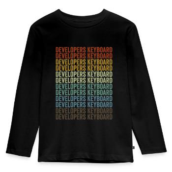 Clavier de développeur Web Codeur de développeur - T-shirt manches longues Premium Enfant - noir - Devant - AI Model Kid Male (0cm)