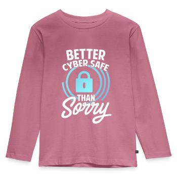 Cybersecurity, Hacking, IT - Kids' Premium Longsleeve Shirt - mauve - Front - AI Model Kid Female (0cm)