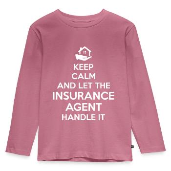 Komischer Broker - Kinder Premium Bio Langarmshirt - Mauve - Vorne - AI Model Kid Female (0cm)