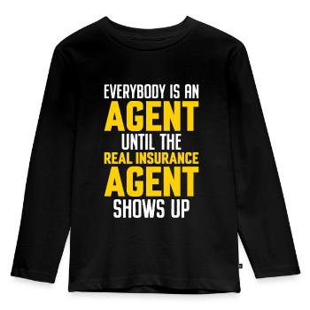 Weird broker - Kids' Premium Longsleeve Shirt - black - Front - AI Model Kid Male (0cm)