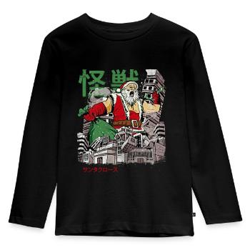 Kaiju Père Noël Monstre d’anime japonais Weihn - T-shirt manches longues Premium Enfant - noir - Devant - AI Model Kid Male (0cm)
