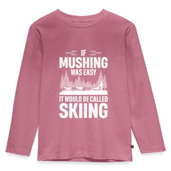 Mushing Dog Sledding - Kids' Premium Longsleeve Shirt - mauve - Front - AI Model Kid Female (0cm)