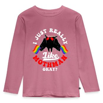 Cryptid Cryptozoology - Kids' Premium Longsleeve Shirt - mauve - Front - AI Model Kid Female (0cm)