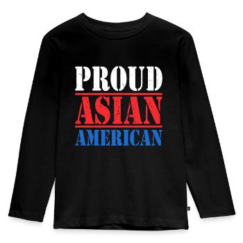AAPI des îles du Pacifique - T-shirt manches longues Premium Enfant - noir - Devant - AI Model Kid Male (0cm)