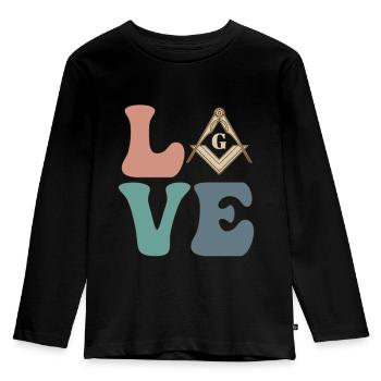 Franc-maçonnerie Franc-maçonnerie Franc-maçonnerie - T-shirt manches longues Premium Enfant - noir - Devant - AI Model Kid Male (0cm)