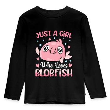 Funny sea creature - Kids' Premium Longsleeve Shirt - black - Front - AI Model Kid Male (0cm)