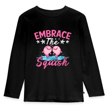 Funny sea creature - Kids' Premium Longsleeve Shirt - black - Front - AI Model Kid Male (0cm)