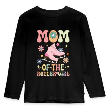 Roller Skating Skater Girl Mom - Kids' Premium Longsleeve Shirt - black - Front - AI Model Kid Male (0cm)