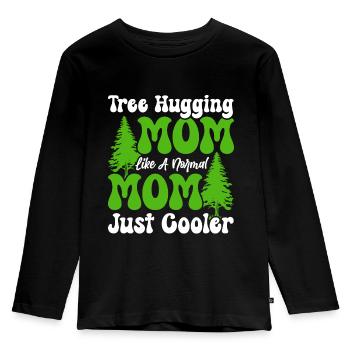 Tree Hugger Mom - Kids' Premium Longsleeve Shirt - black - Front - AI Model Kid Male (0cm)
