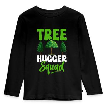 Environmentalists hugging trees - Kids' Premium Longsleeve Shirt - black - Front - AI Model Kid Male (0cm)
