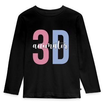 Animation Graphic Designer - Kids' Premium Longsleeve Shirt - black - Front - AI Model Kid Male (0cm)