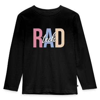 Radiologe Radiologie Nukleare Strahlung - Kinder Premium Bio Langarmshirt - Schwarz - Vorne - AI Model Kid Male (0cm)