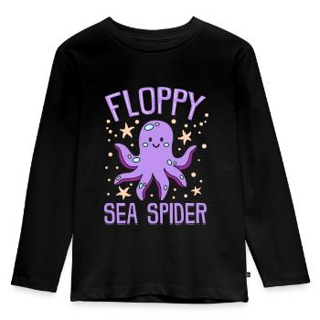 Illustration drôle d’araignée de mer souple de pieuvre pour - T-shirt manches longues Premium Enfant - noir - Devant - AI Model Kid Male (0cm)