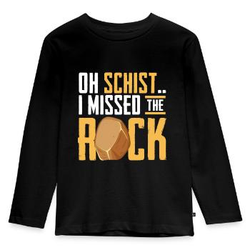 Chasse aux roches Chasseur de minéraux - T-shirt manches longues Premium Enfant - noir - Devant - AI Model Kid Male (0cm)