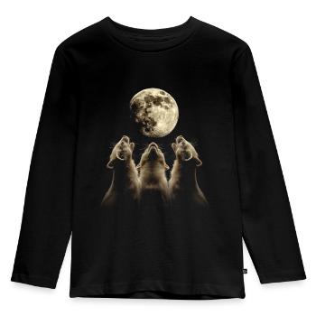 Furet Pet Lune Hurlante - T-shirt manches longues Premium Enfant - noir - Devant - AI Model Kid Male (0cm)