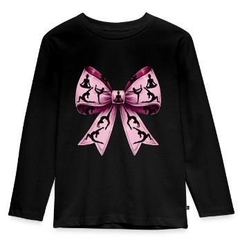Coquette Arche Yoga Yogi Méditation Maman Fête des Mères - T-shirt manches longues Premium Enfant - noir - Devant - AI Model Kid Male (0cm)