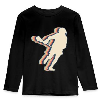 Crosse Joueurs Entraîneurs Entraîneurs d’équipe Lax - T-shirt manches longues Premium Enfant - noir - Devant - AI Model Kid Male (0cm)