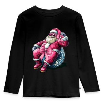 Noeud Coquet Père Noël - T-shirt manches longues Premium Enfant - noir - Devant - AI Model Kid Male (0cm)