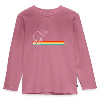 Dromadaire rétro - T-shirt manches longues Premium Enfant - mauve - Devant - AI Model Kid Female (0cm)