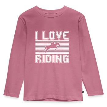 J’adore rouler - T-shirt manches longues Premium Enfant - mauve - Devant - AI Model Kid Female (0cm)