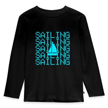 Voile - T-shirt manches longues Premium Enfant - noir - Devant - AI Model Kid Male (0cm)
