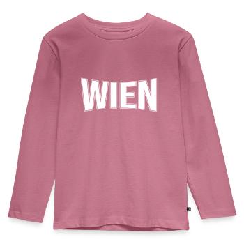 Wien - Kinder Premium Bio Langarmshirt - Mauve - Vorne - AI Model Kid Female (0cm)