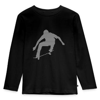 skateboard - Kinder Premium Bio Langarmshirt - Schwarz - Vorne - AI Model Kid Male (0cm)