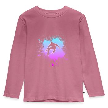 patinage - T-shirt manches longues Premium Enfant - mauve - Devant - AI Model Kid Female (0cm)