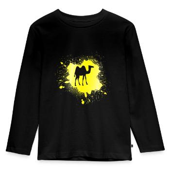 Chameau - T-shirt manches longues Premium Enfant - noir - Devant - AI Model Kid Male (0cm)
