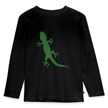 Eidechse - Kinder Premium Bio Langarmshirt - Schwarz - Vorne - AI Model Kid Male (0cm)