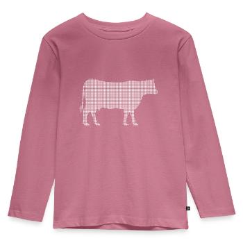 Kuh - Kinder Premium Bio Langarmshirt - Mauve - Vorne - AI Model Kid Female (0cm)