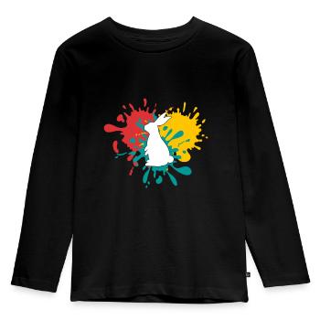 Lièvre - T-shirt manches longues Premium Enfant - noir - Devant - AI Model Kid Male (0cm)