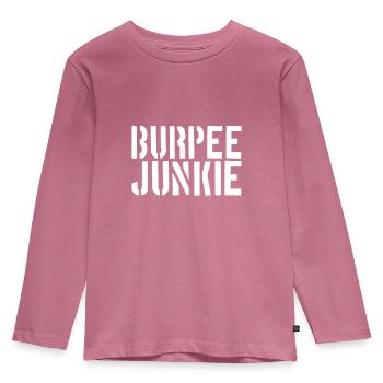 Burpee Junkie - T-shirt manches longues Premium Enfant - mauve - Devant - AI Model Kid Female (0cm)
